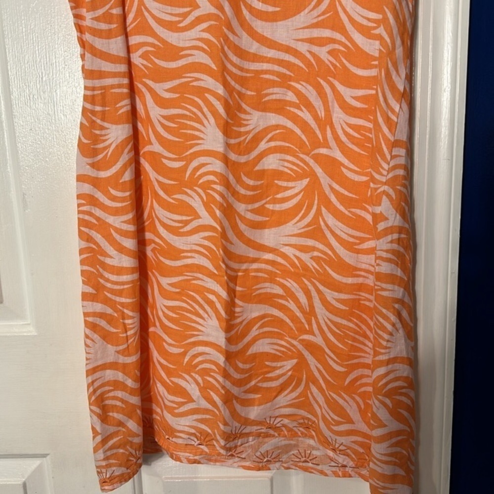 NWT HIHO Rachel Linen Dress in Papaya Wins - Picture 10 of 16